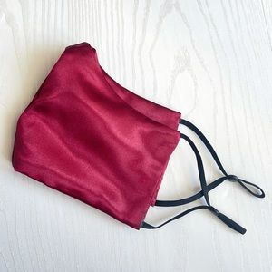 Merlot Double Satin Mask with Adjustable Straps, Formal Masks, Party